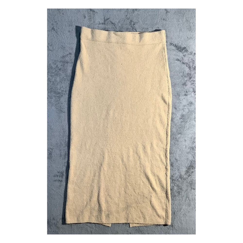 A New Day Women's‎ Beige Textured Knit Bodycon Midi Skirt Size L